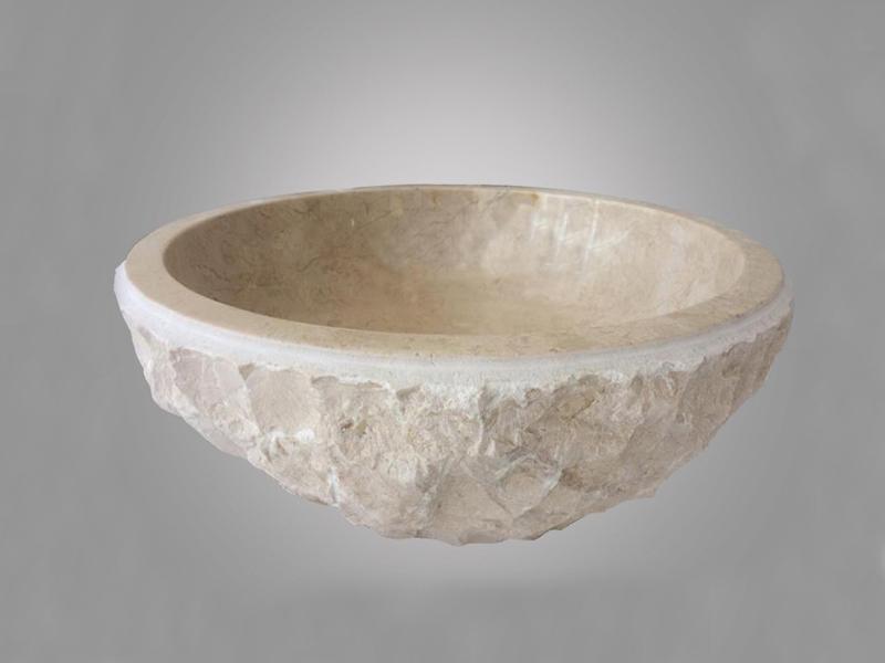 Eskitme Bej Mermer Lavabo