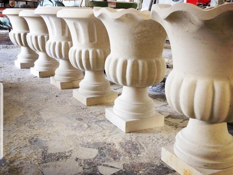 Limra Boylu Mermer Saksı