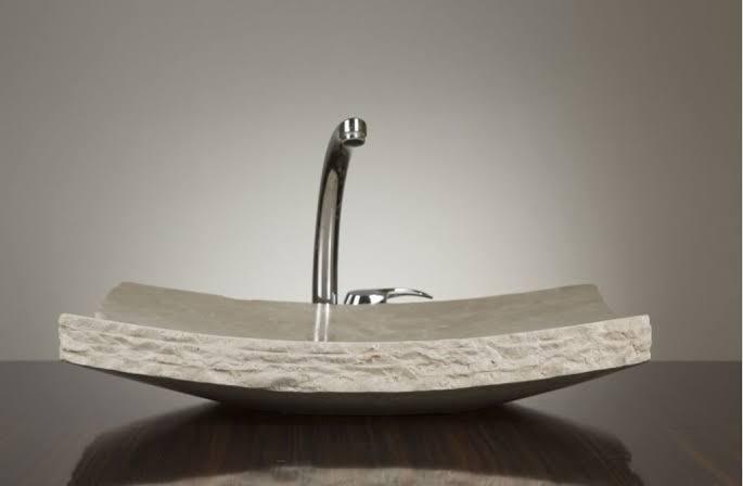 Rustik Yeşil Yaprak Mermer Lavabo & Evye