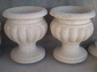 Kavun Dilimli Traverten Saksı