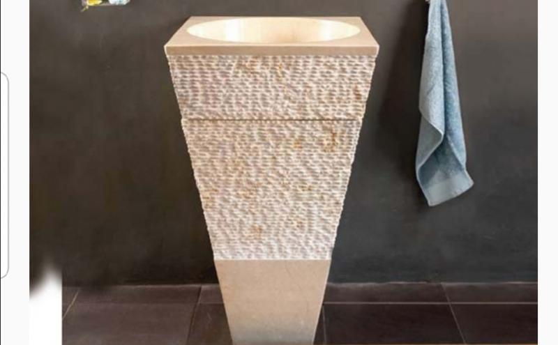 Tarama Bej Mermer Dikey Lavabo