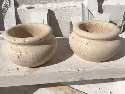 Küp Traverten Saksı