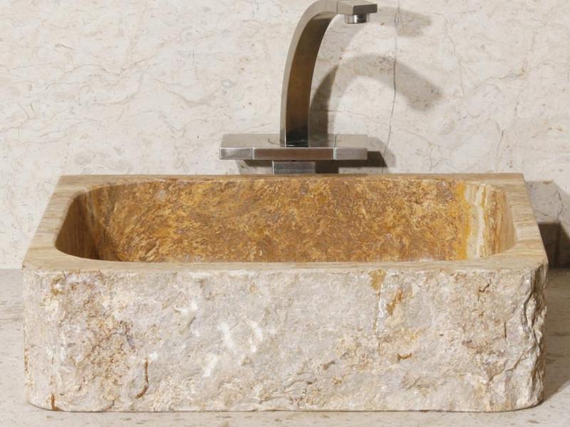 Noçe Patlatma Mermer Köşeli Lavabo & Evye