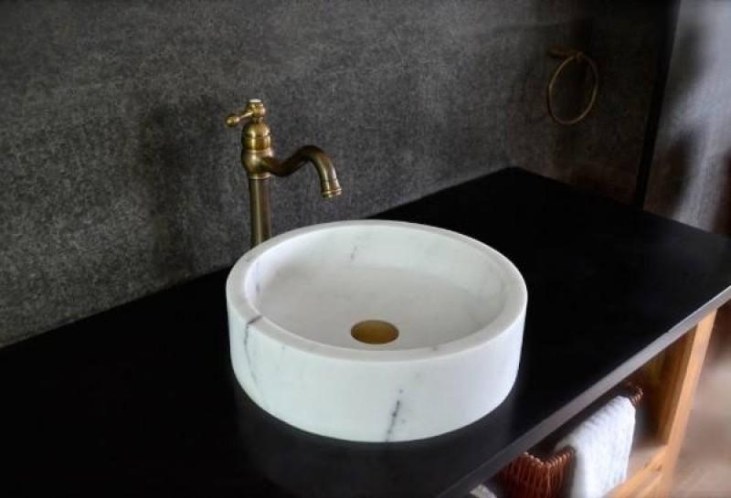 Silindir Mermer Lavabo 