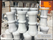 Klasik Beyaz Mermer Oturak & Tabure