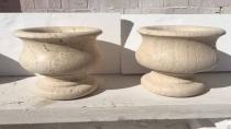 Doğal Traverten Saksı