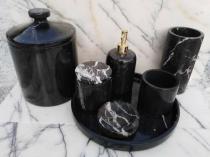 Toros Siyah Mermer 7 li Banyo seti
